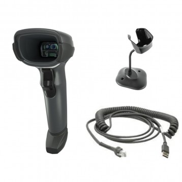 Zebra DS4608-SR – 2D-Barcodescanner-Kit über USB mit Halterung und Kabel