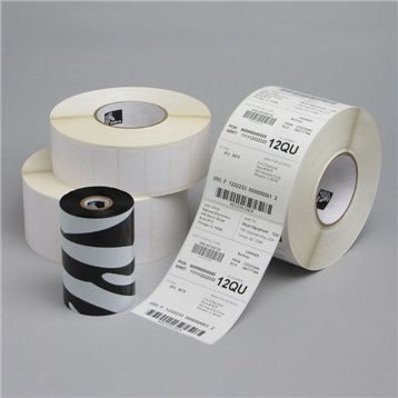Zebra Z-Ultimate 3000T - 76mmx76mm - Silbernes Polyesteretikett