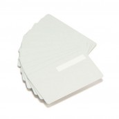 500 cartes PVC blanc avec encart de signature