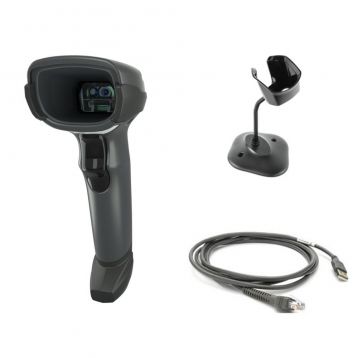Zebra DS4608-SR – 2D-Barcodescanner-Kit über USB mit Ständer und Kabel